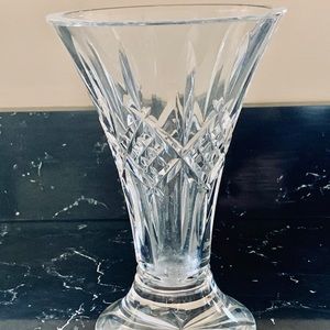 Waterford 8 inch flared Lismore crystal vase